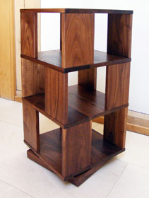 Black walnut revolving bookcases