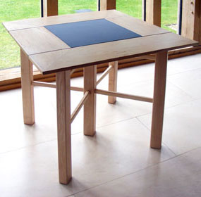 Canadian maple and glass games table