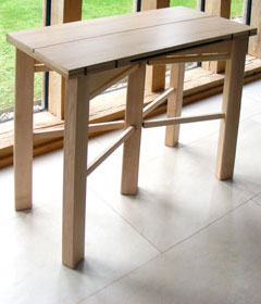 Canadian maple and glass games table