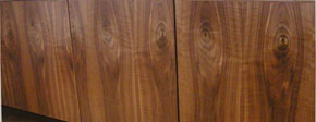 Walnut wall units