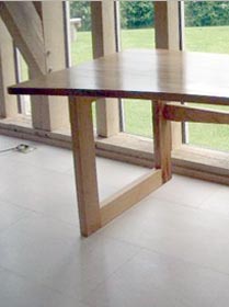 Corner of the desk and leg