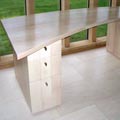 Light wood desk