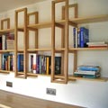 Bookshelf and desk