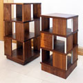 black walnut revolving bookcases