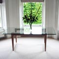 Desk with glass top